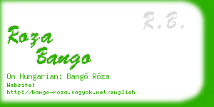roza bango business card